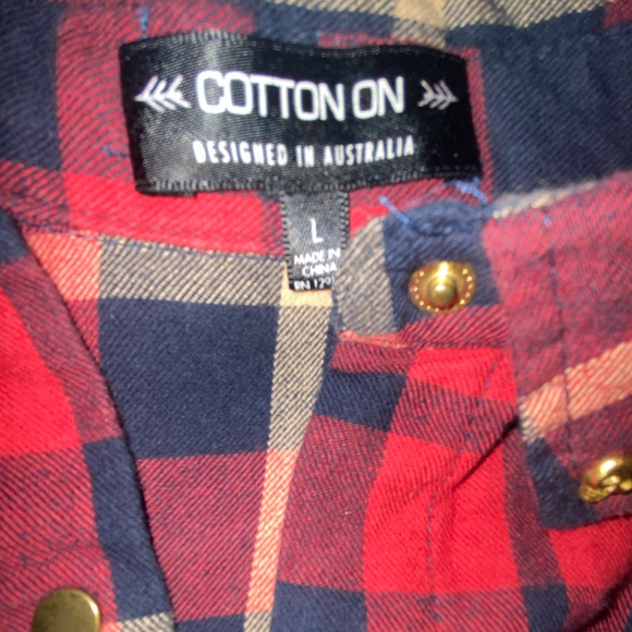 Red Flannel with metal work! - Picture 2 of 3